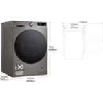 Lavadora Carga Frontal LG 9 kg 1400 rpm F4WR7009AGS - Imagen 2