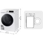 Lavadora de Carga Frontal Samsung 11 kg 1400 rpm WW11DB7B34GWU3 - Imagen 4