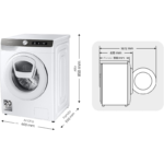 Lavadora de Carga Frontal Samsung WW90T684DLE/S3 9 kg - Imagen 2