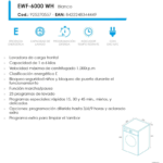 Lavadora de Carga Frontal Edesa EWF-6000 6 kg 1000 rpm WH - Imagen 2