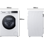 Lavadora de Carga Frontal 8 kg LG F2WT2008S3W - Imagen 3