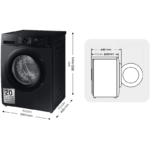 Lavadora de Carga Frontal Samsung 11 kg 1400 rpm WW11DG5B25ABEC - Imagen 3