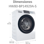 Lavadora de carga frontal 8 kg 1400 rpm HW80-BP14929A Haier - Imagen 3