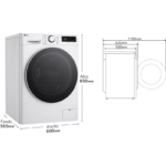 Lavadora de Carga Frontal LG 10 kg 1400 rpm F4WR6010A0W - Imagen 4