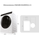 Haier Lavadora 10 kg 1400 rpm HW100-B14959U1-S - Imagen 2